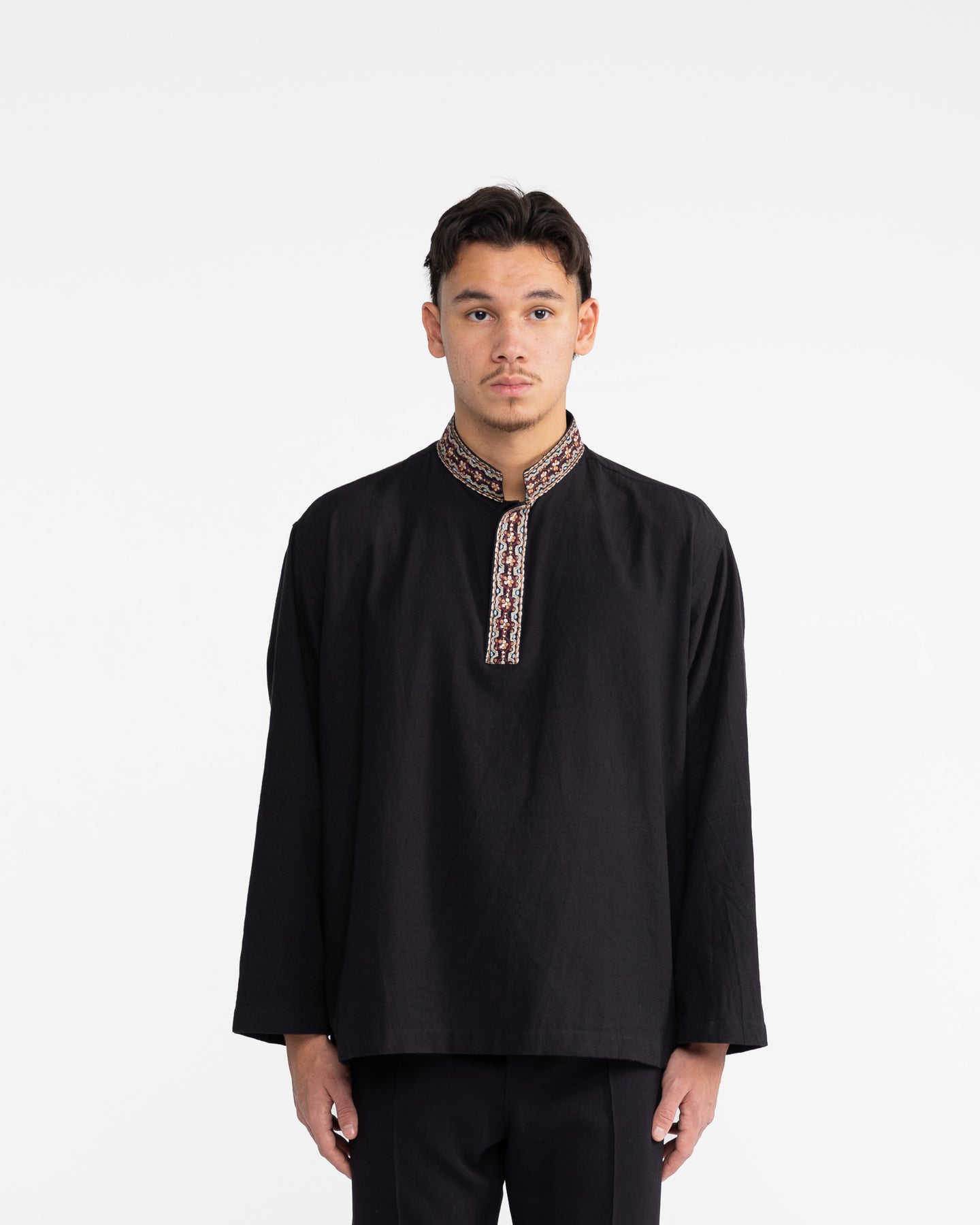 Black Kurta Overshirt